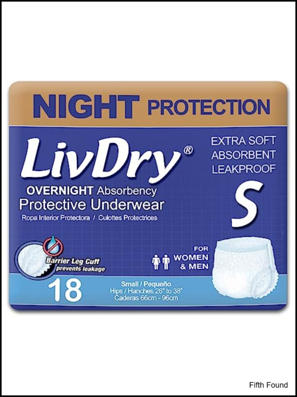 Adult Incontinence Underwear Overnight Absorbency Leak Protection Small 18 Pack